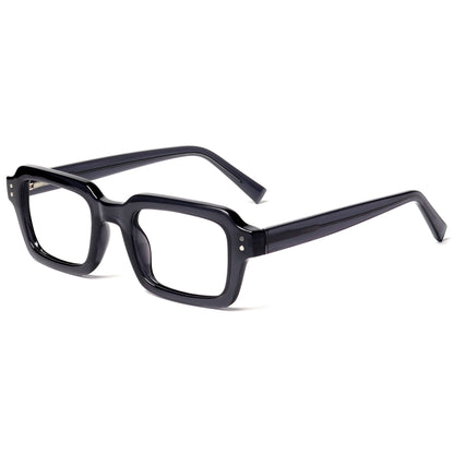 EDG zero strength blue light glasses in black, side view