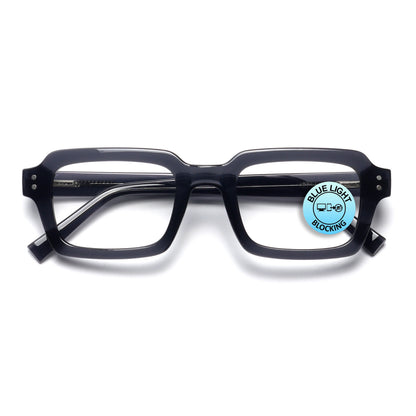 EDG zero strength blue light glasses in black