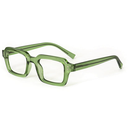 EDG zero strength blue light glasses in green, side view