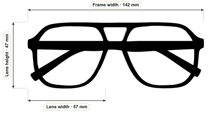 Front dimensions